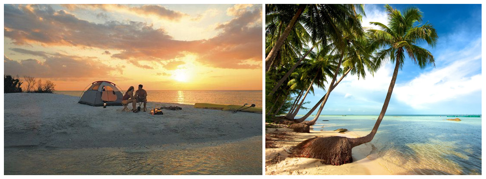 Night on a desert island